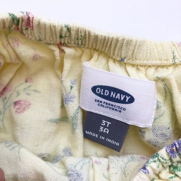 Old Navy yellow flower print dress  EUC 3T - Picture 3 of 4